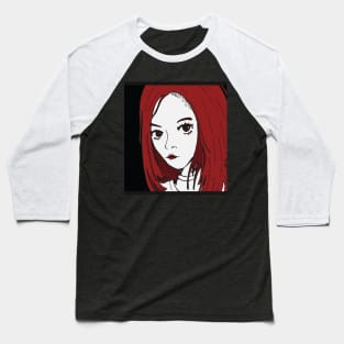 Woman portrait red hair Baseball T-Shirt